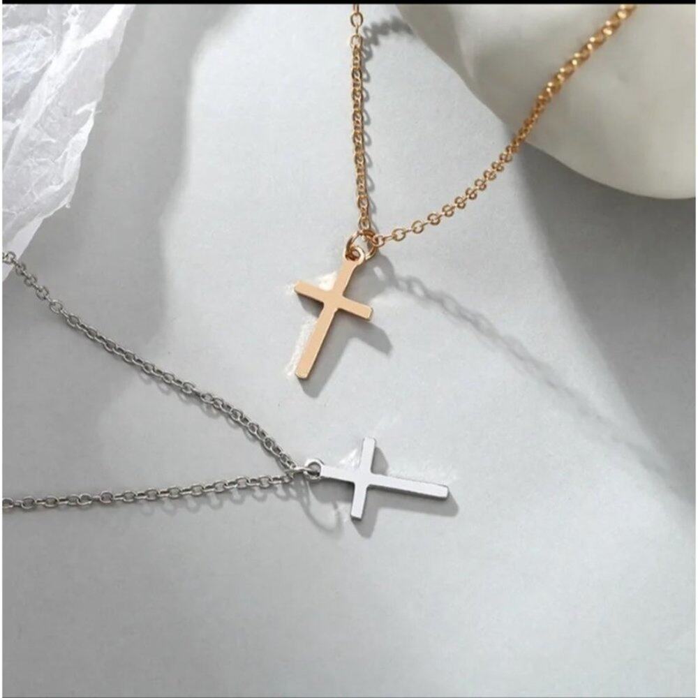 NEW Precious Boho Dainty Silver Cross Faith Spiritual Necklace Chain A0111